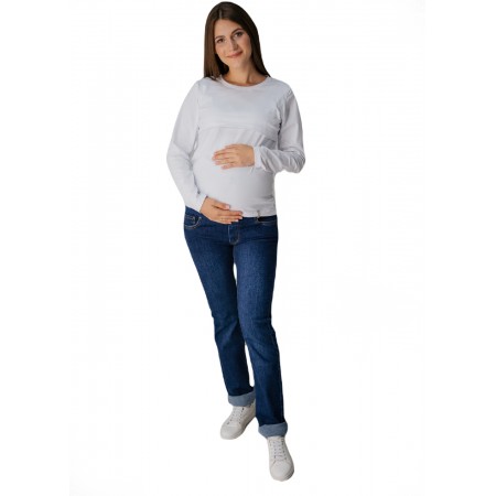 Класичні джинси для вагітних Сині